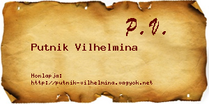Putnik Vilhelmina névjegykártya